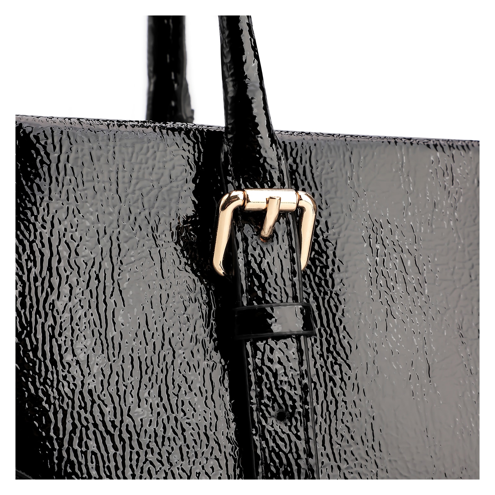 Bolsa Tote Alt Verniz Preto