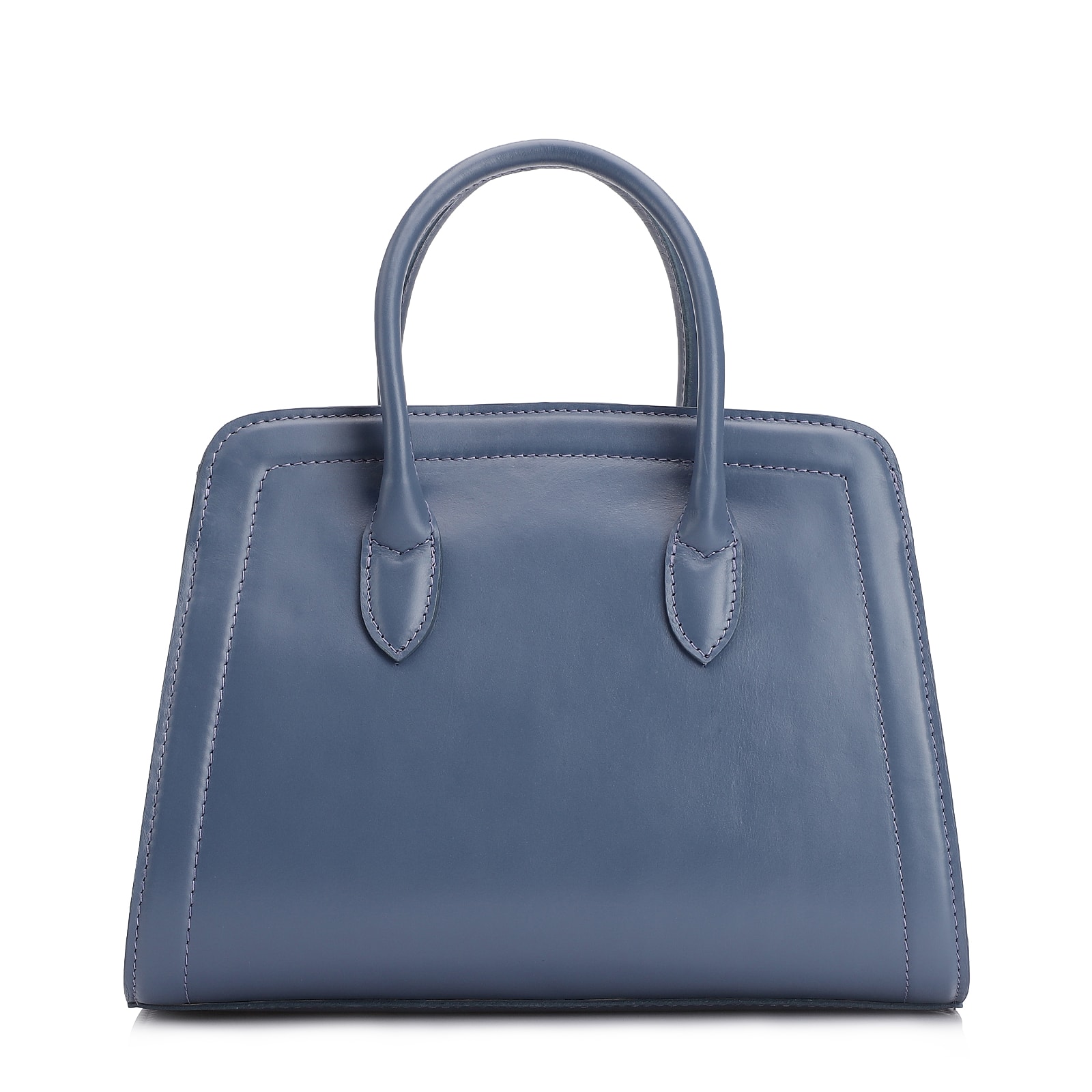 Bolsa Tote Bag Charm Couro Azul Escuro