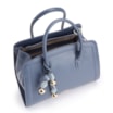 Bolsa Tote Bag Charm Couro Azul Escuro - imagem 4
