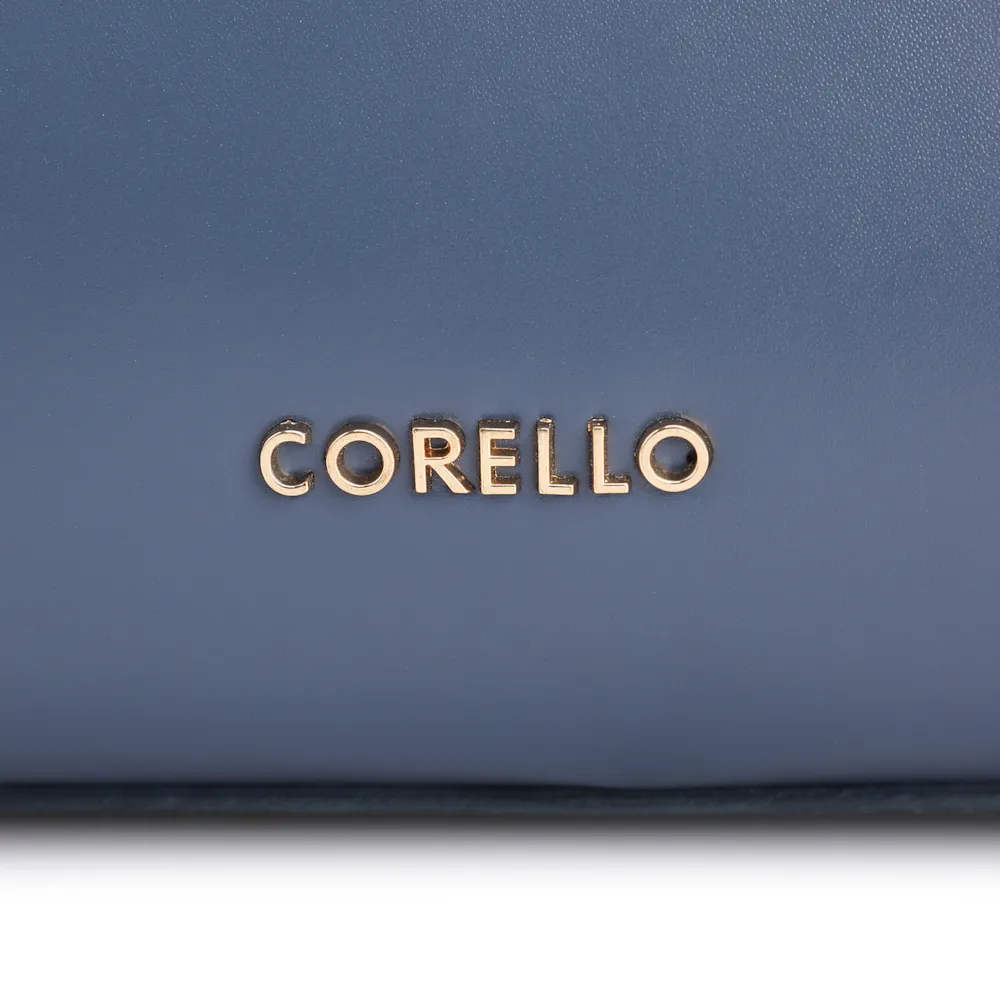 Bolsa Tote Bag Charm Couro Azul Escuro - imagem 6