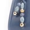 Bolsa Tote Bag Charm Couro Azul Escuro - imagem 7