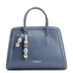 Bolsa Tote Bag Charm Couro Azul Escuro - imagem 1