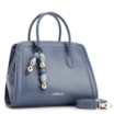 Bolsa Tote Bag Charm Couro Azul Escuro - imagem 2
