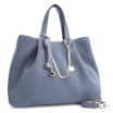 Bolsa Tote Bag Charm Couro Camurça/Couro Azul - imagem 3