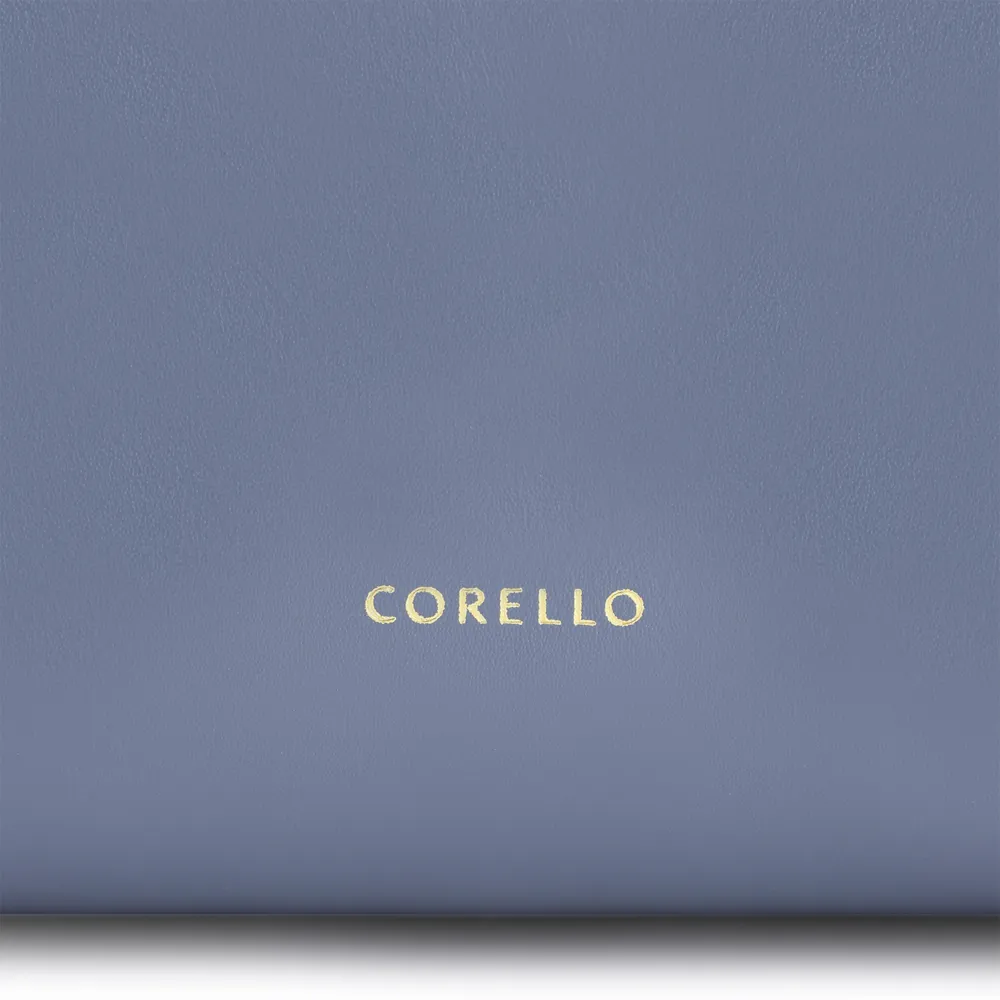 Bolsa Tote Bag Charm Couro Camurça/Couro Azul - imagem 7