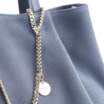 Bolsa Tote Bag Charm Couro Camurça/Couro Azul - imagem 8
