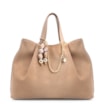 Bolsa Tote Bag Charm Couro Camurça/Couro Bege - imagem 1