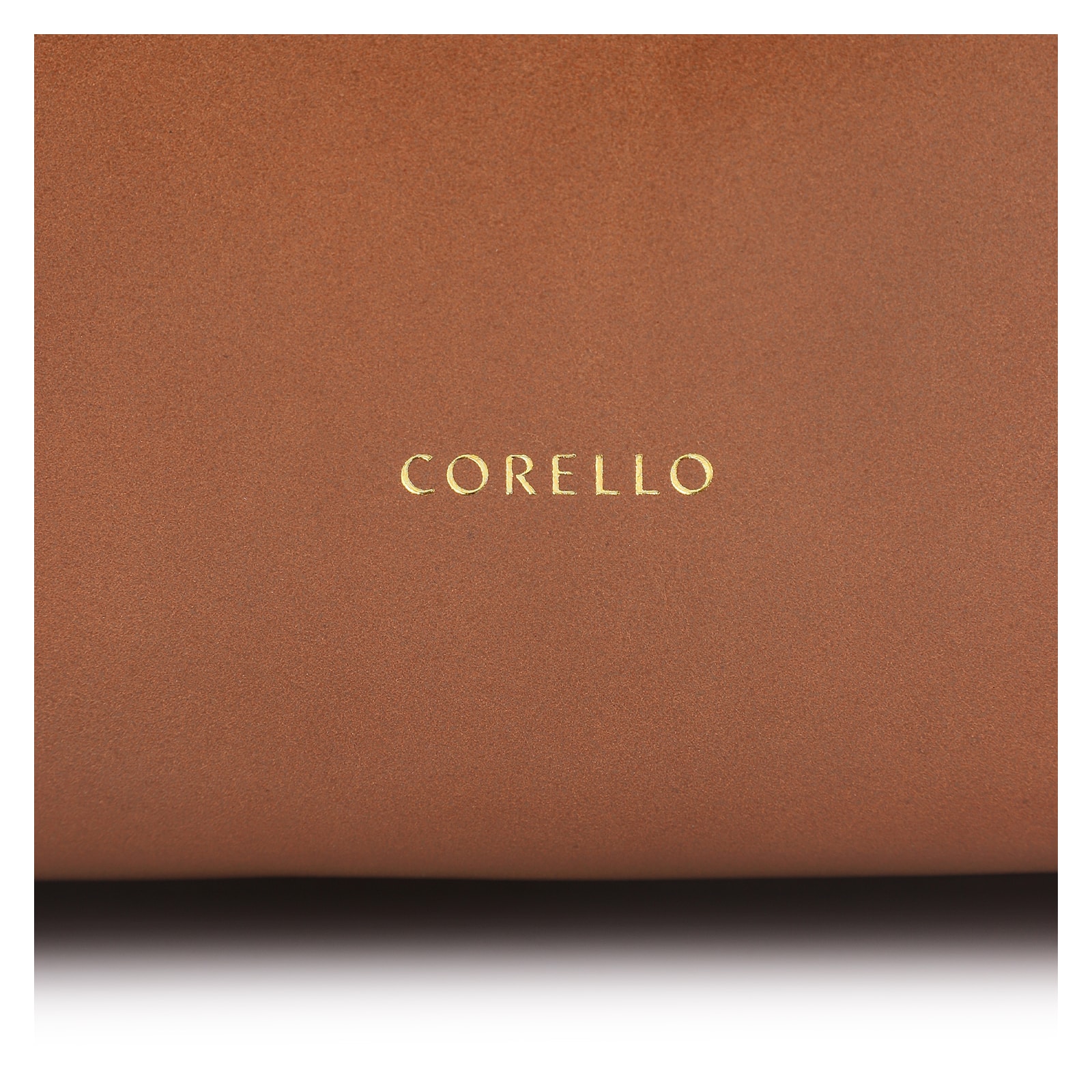 Bolsa Tote Bag Charm Couro Camurça/Couro Marrom