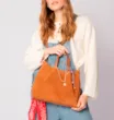 Bolsa Tote Bag Charm Couro Camurça/Couro Marrom - imagem 8