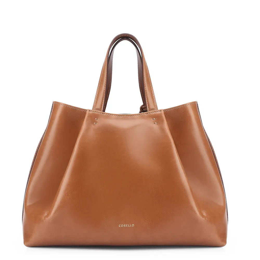 Bolsa Tote Bag Charm Couro Marrom - imagem 4