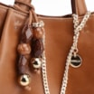 Bolsa Tote Bag Charm Couro Marrom - imagem 6