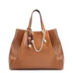Bolsa Tote Bag Charm Couro Marrom - imagem 1