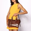 Bolsa Tote Bag Charm Couro Marrom - imagem 2