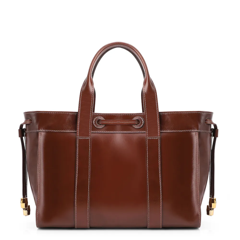 Bolsa Tote Bag Charm Couro Marrom - imagem 4