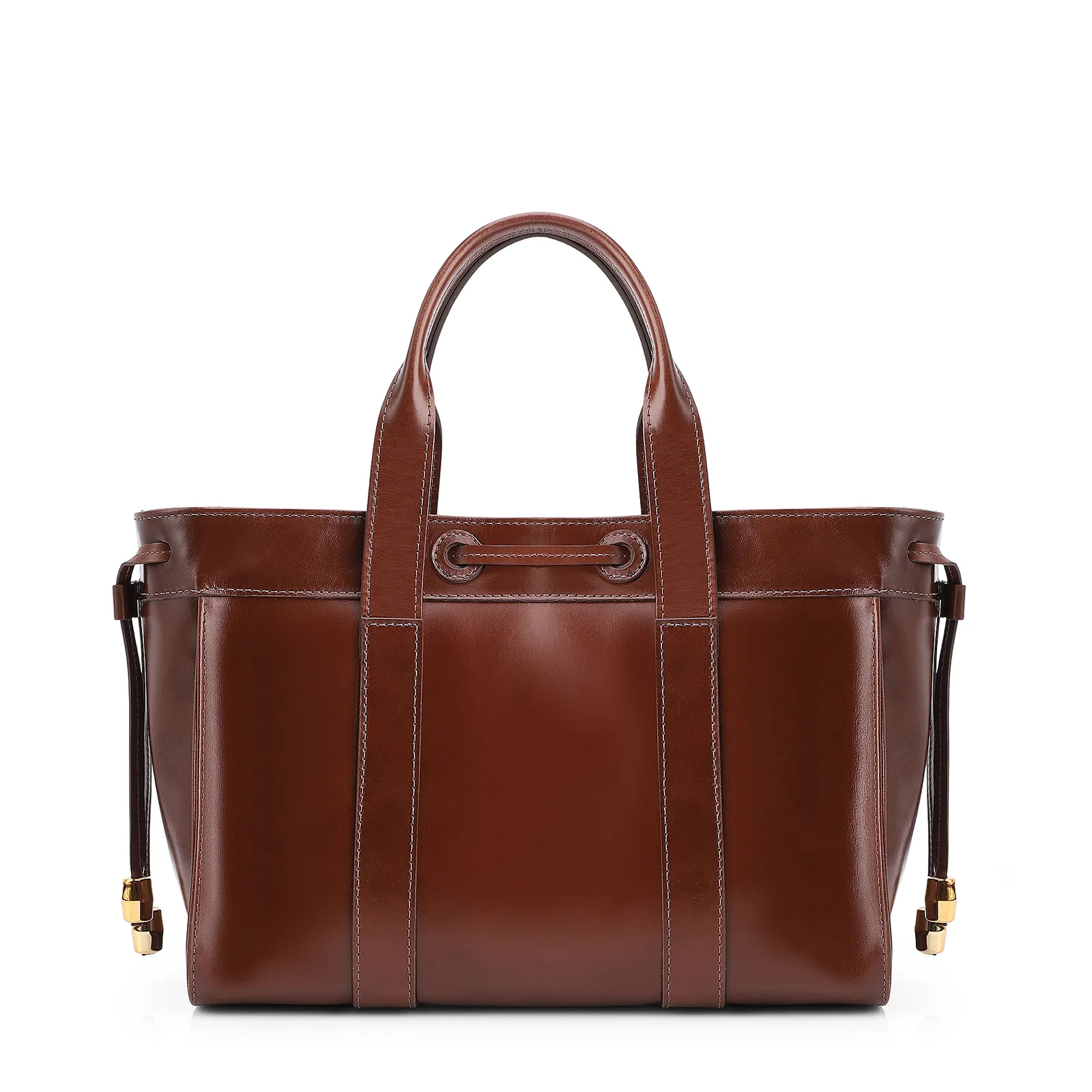 Bolsa Tote Bag Charm Couro Marrom