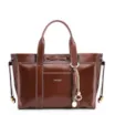 Bolsa Tote Bag Charm Couro Marrom - imagem 1