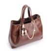 Bolsa Tote Bag Charm Couro Marrom - imagem 4