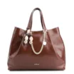 Bolsa Tote Bag Charm Couro Marrom - imagem 1