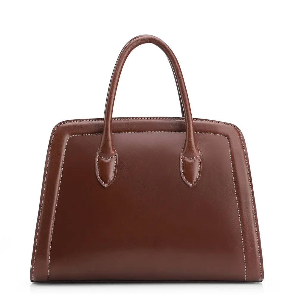 Bolsa Tote Bag Charm Couro Marrom - imagem 4