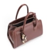 Bolsa Tote Bag Charm Couro Marrom - imagem 5