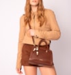 Bolsa Tote Bag Charm Couro Marrom - imagem 8