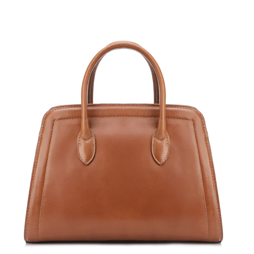 Bolsa Tote Bag Charm Couro Marrom Claro - imagem 3