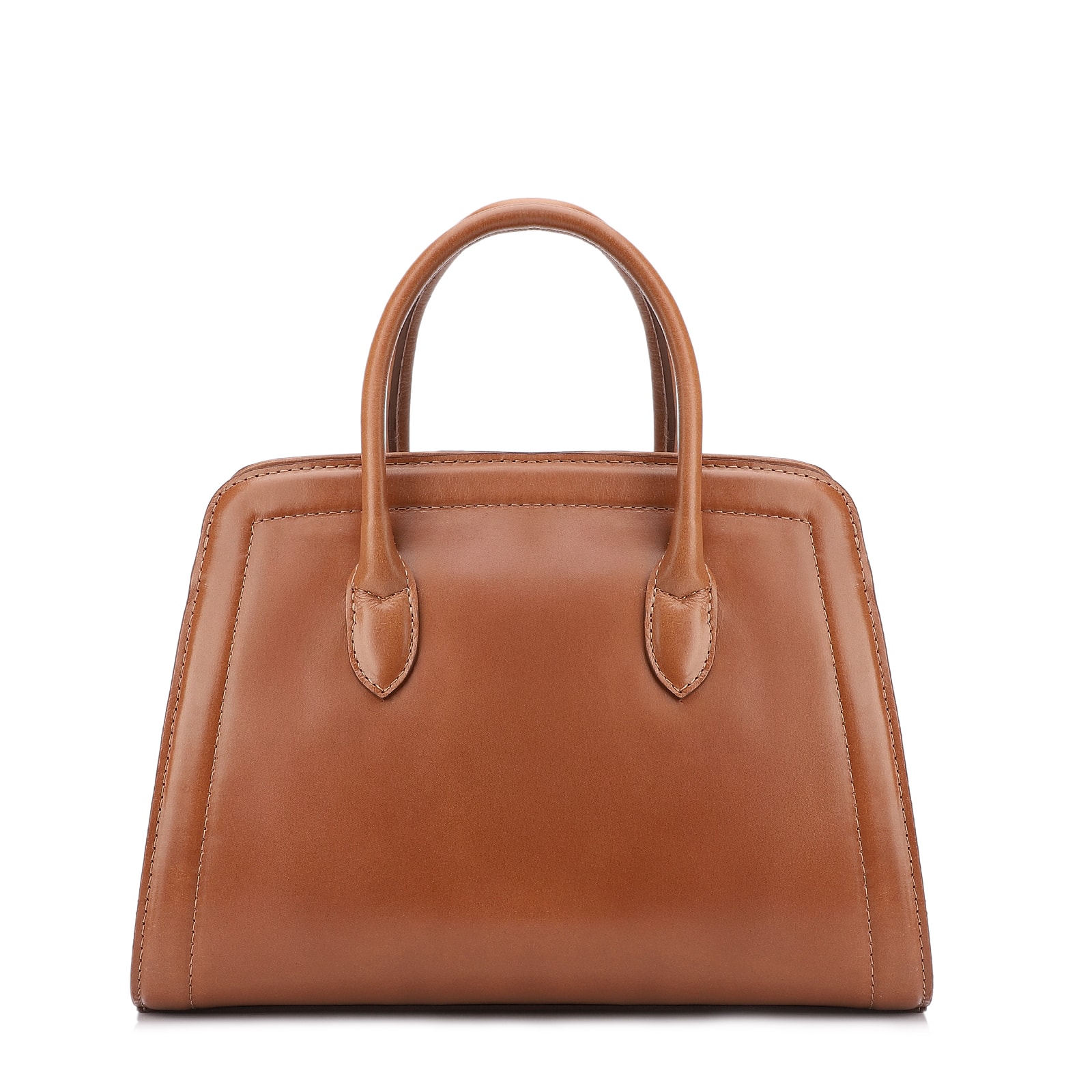 Bolsa Tote Bag Charm Couro Marrom Claro