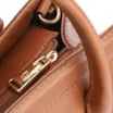 Bolsa Tote Bag Charm Couro Marrom Claro - imagem 5