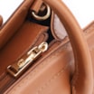 Bolsa Tote Bag Charm Couro Marrom Claro - imagem 5