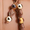 Bolsa Tote Bag Charm Couro Marrom Claro - imagem 7