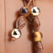 Bolsa Tote Bag Charm Couro Marrom Claro - imagem 7