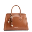 Bolsa Tote Bag Charm Couro Marrom Claro - imagem 1
