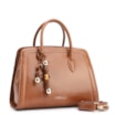 Bolsa Tote Bag Charm Couro Marrom Claro - imagem 2