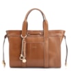 Bolsa Tote Bag Charm Couro Marrom Claro - imagem 1