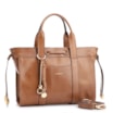 Bolsa Tote Bag Charm Couro Marrom Claro - imagem 2