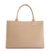 Bolsa Tote Bag Charm Couro Nobuck Croco/Couro Bege - imagem 3