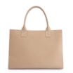 Bolsa Tote Bag Charm Couro Nobuck Croco/Couro Bege - imagem 3