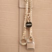 Bolsa Tote Bag Charm Couro Nobuck Croco/Couro Bege - imagem 7
