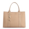 Bolsa Tote Bag Charm Couro Nobuck Croco/Couro Bege - imagem 1