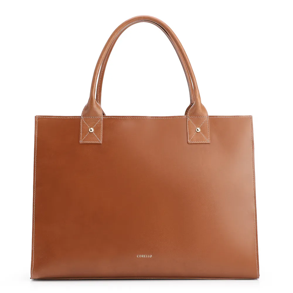 Bolsa Tote Bag Charm Couro Nobuck Croco/Couro Marrom - imagem 4