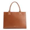 Bolsa Tote Bag Charm Couro Nobuck Croco/Couro Marrom - imagem 4