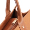 Bolsa Tote Bag Charm Couro Nobuck Croco/Couro Marrom - imagem 6