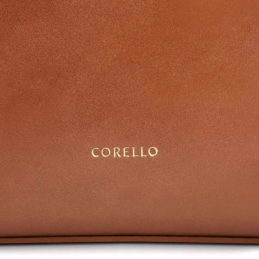 Bolsa Tote Bag Charm Couro Nobuck Croco/Couro Marrom - imagem 7