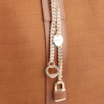 Bolsa Tote Bag Charm Couro Nobuck Croco/Couro Marrom - imagem 8