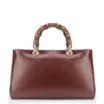 Bolsa Tote Bambu Tressê Couro Marrom - imagem 4