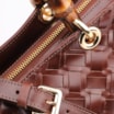 Bolsa Tote Bambu Tressê Couro Marrom - imagem 6