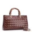 Bolsa Tote Bambu Tressê Couro Marrom - imagem 3