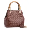 Bolsa Tote Bambu Tressê Couro Marrom - imagem 3