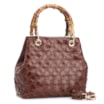 Bolsa Tote Bambu Tressê Couro Marrom - imagem 3