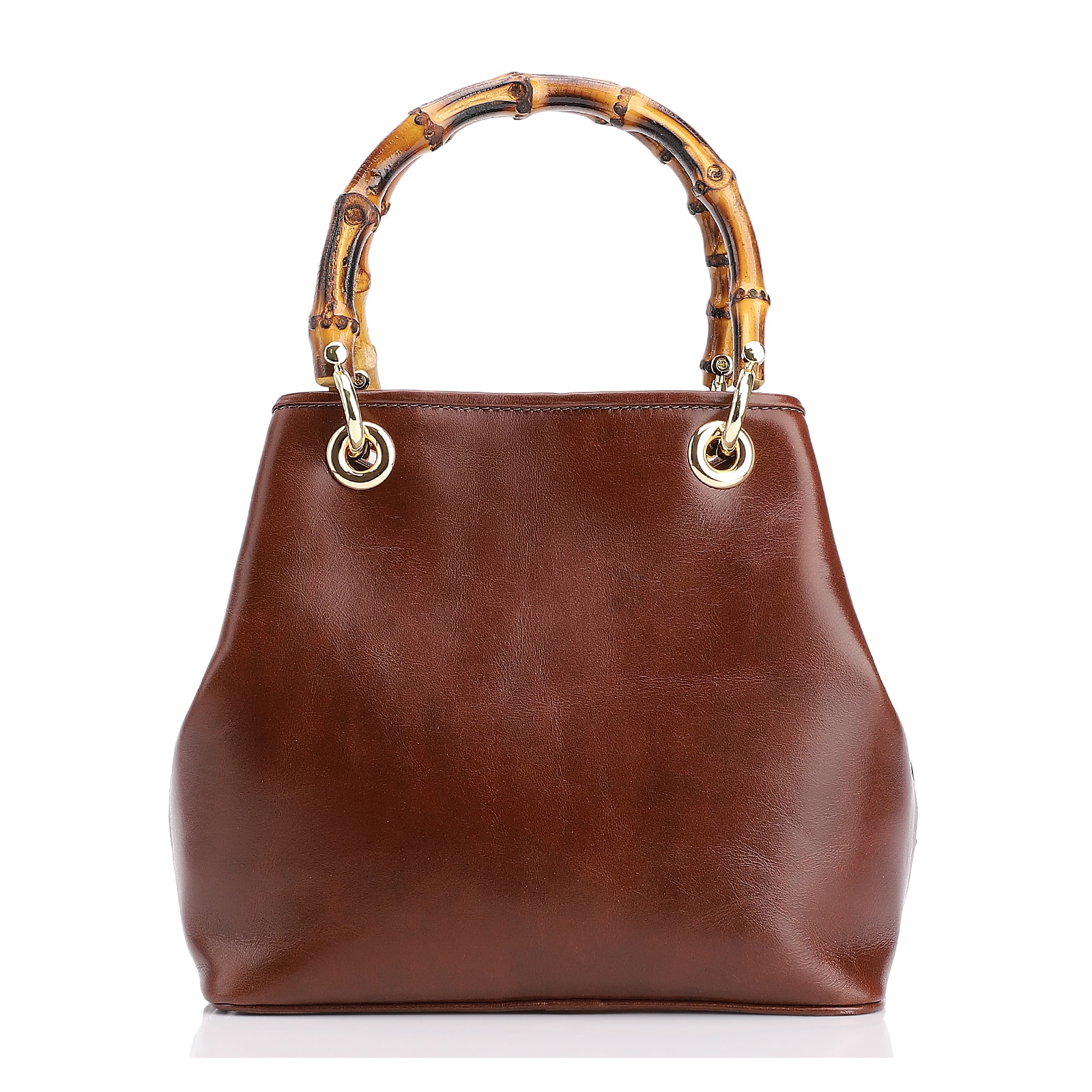 Bolsa Tote Bambu Tressê Couro Marrom